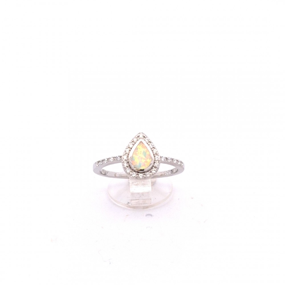 Ring with Opal Stone in Silver 925