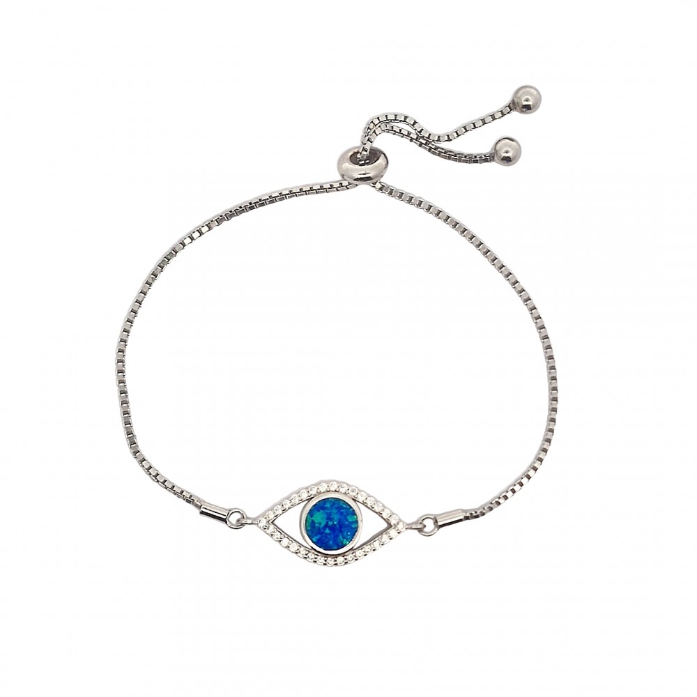 Bracelet Eye with Opal Stone in Silver 925