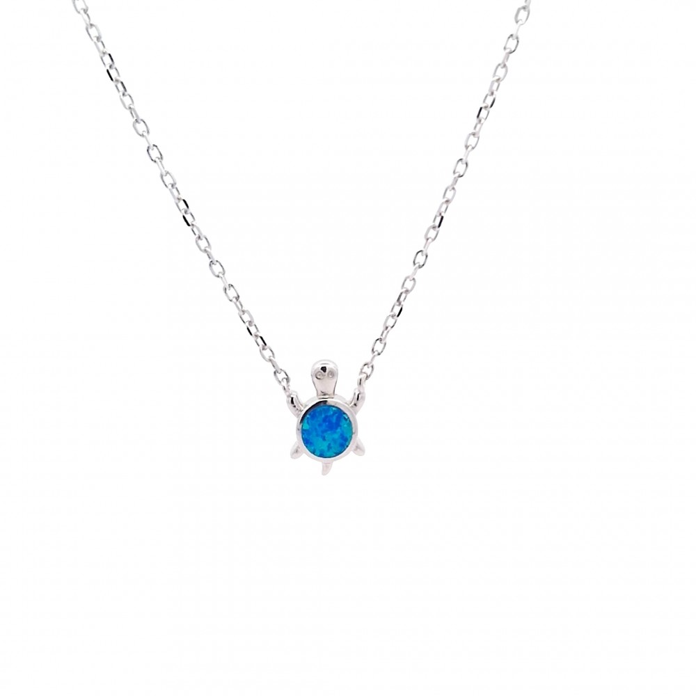 Necklace with Opal Stone in Silver 925