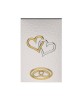 Modern set Wedding case and Plaque with hearts