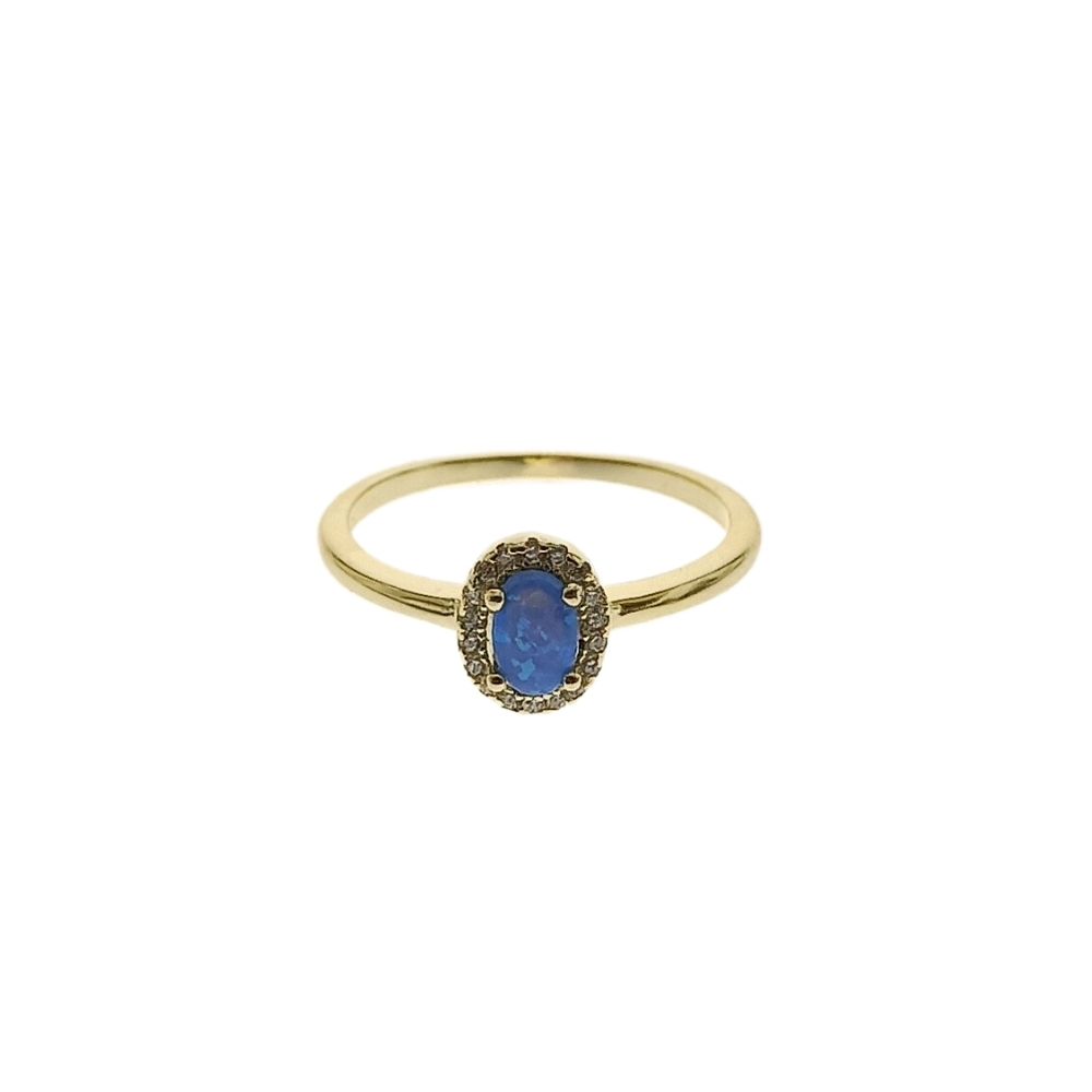 Δαχτυλίδι Μονόπετρο με Opal Πέτρα από Ασήμι 925
