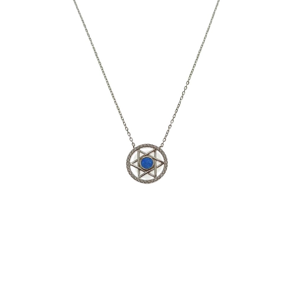 Necklace with Opal Stone in Silver 925