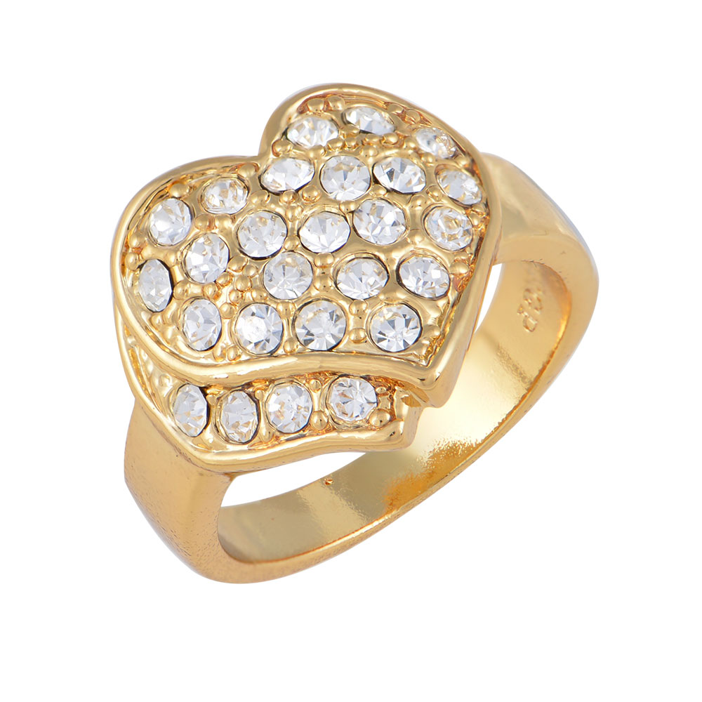 Heart Ring in Alloy with 18K Gold plating
