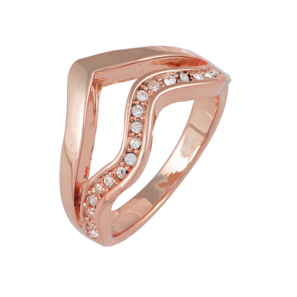 Double-band Ring in Alloy with 18K Gold plating