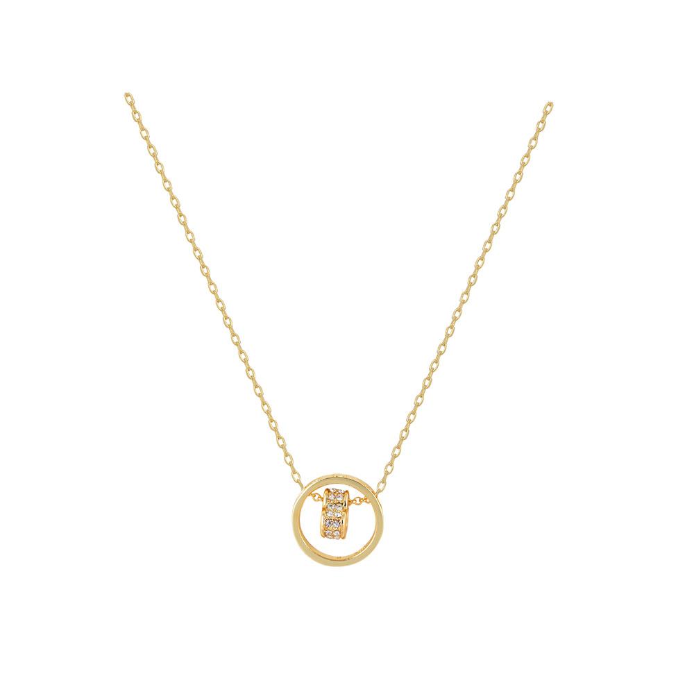 Hoop Necklace in Alloy with 18K Gold plating