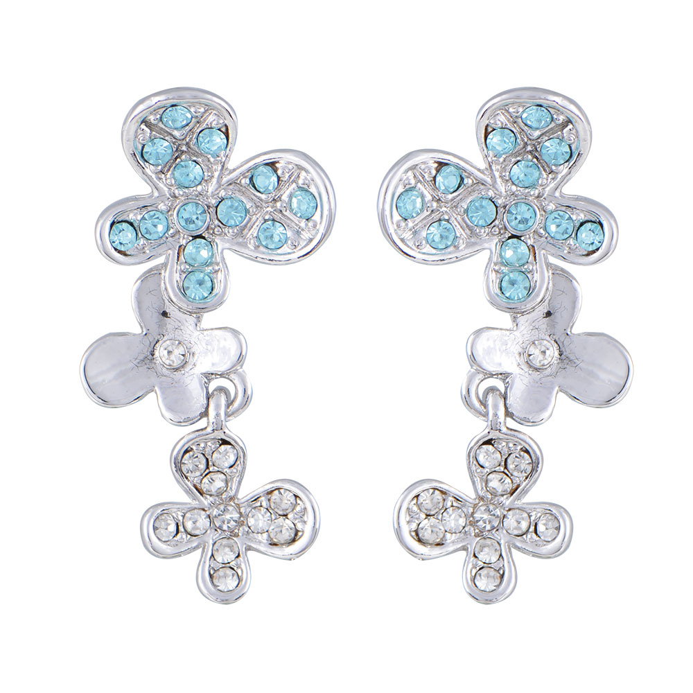 Shoulder Duster Butterfly Earrings in Alloy with 18K Gold plating