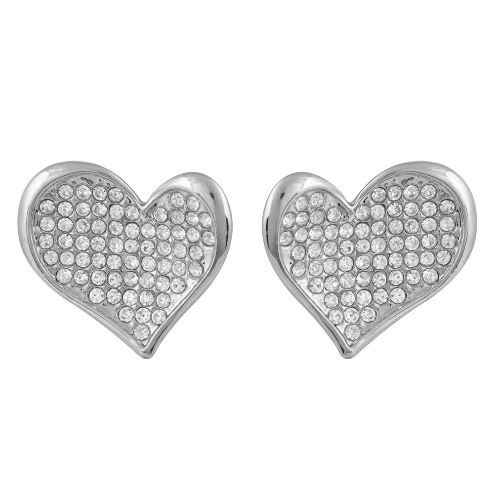 Stud Heart Earrings in Alloy with 18K Gold plating