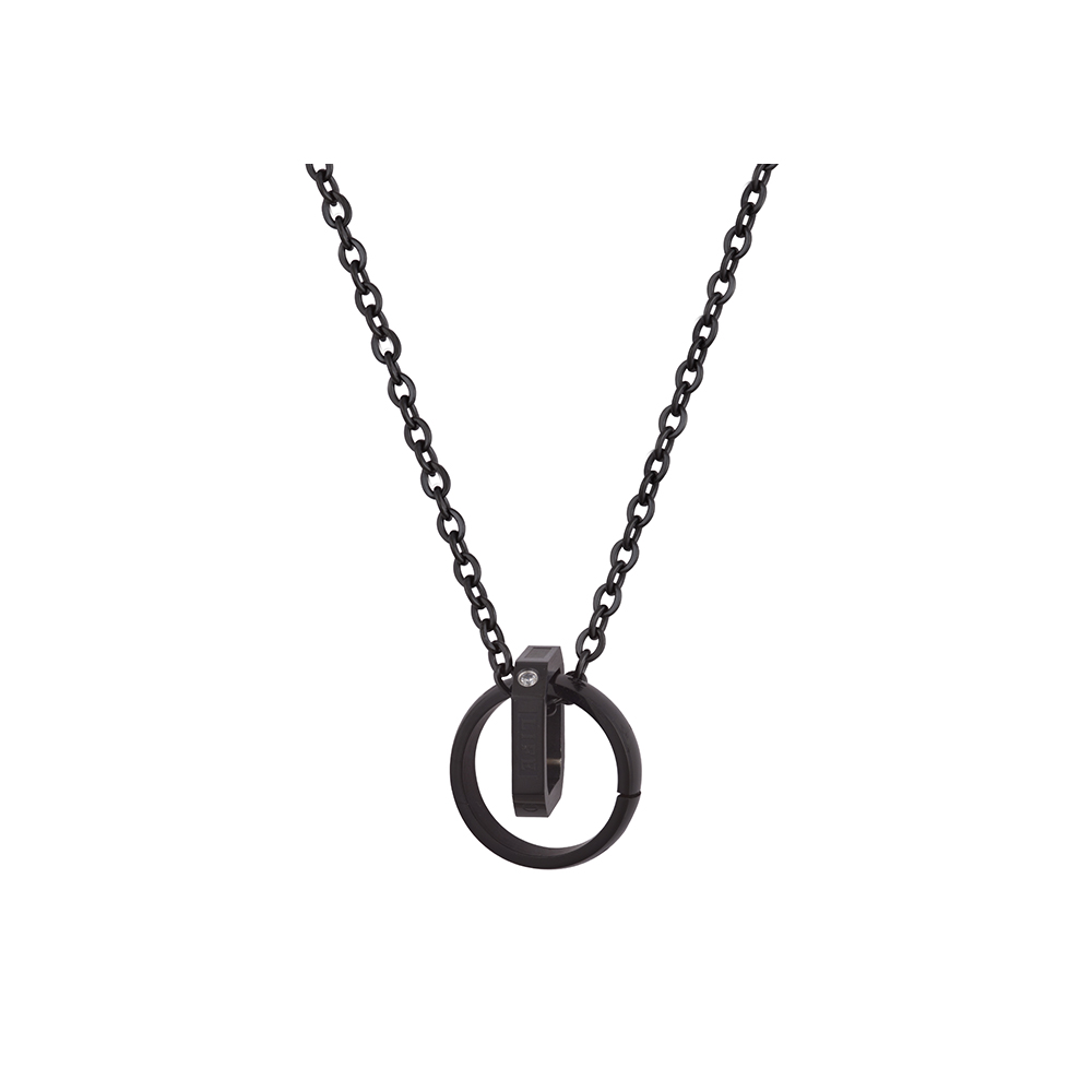 Men\'s Hoop Necklace in Stainless Steel