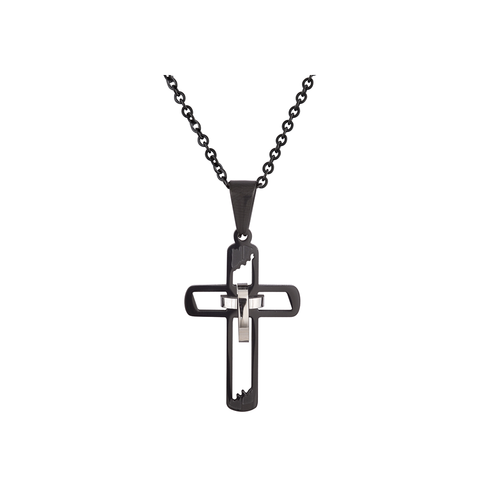 Men\'s Necklace Cross in Stainless Steel
