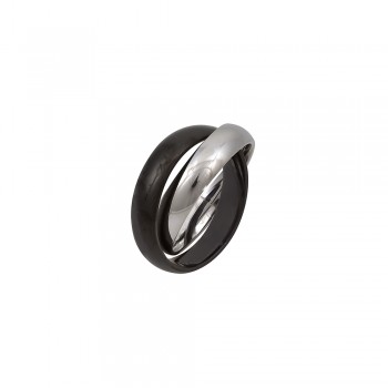 Men's Double-band Ring in Stainless Steel