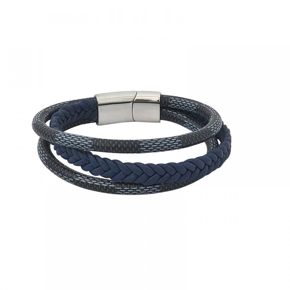 Men\'s Triple Bracelet in Stainless Steel
