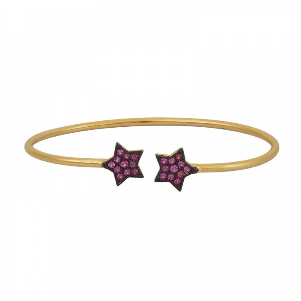 Handcuff Star Bracelet in Silver 925