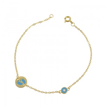 Children's Footprint Bracelet in Silver 925