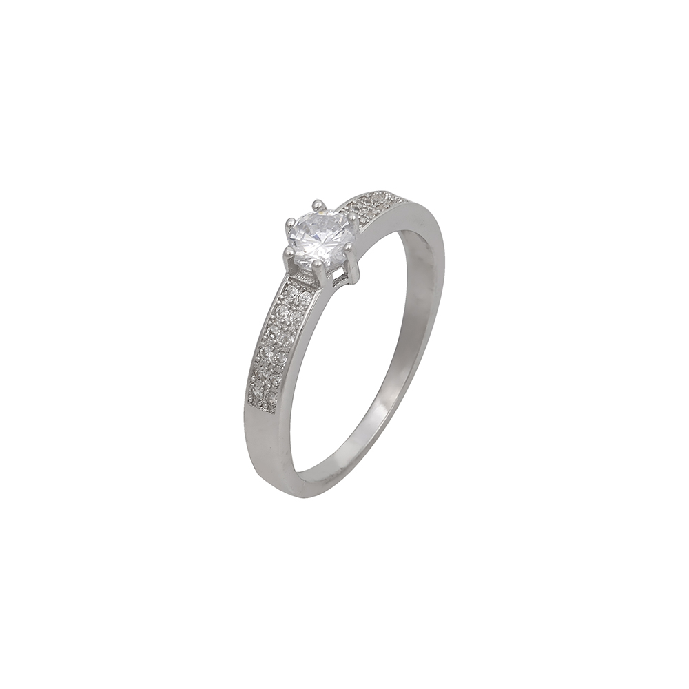 Ring Single Stone in Silver 925