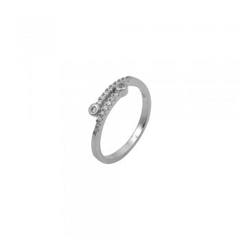 Bypass Ring in Silver 925