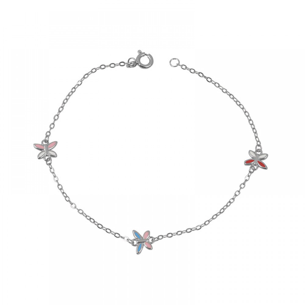 Children\'s Butterfly Bracelet in Silver 925