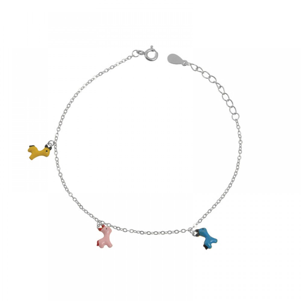Children's Giraffe Bracelet in Silver 925
