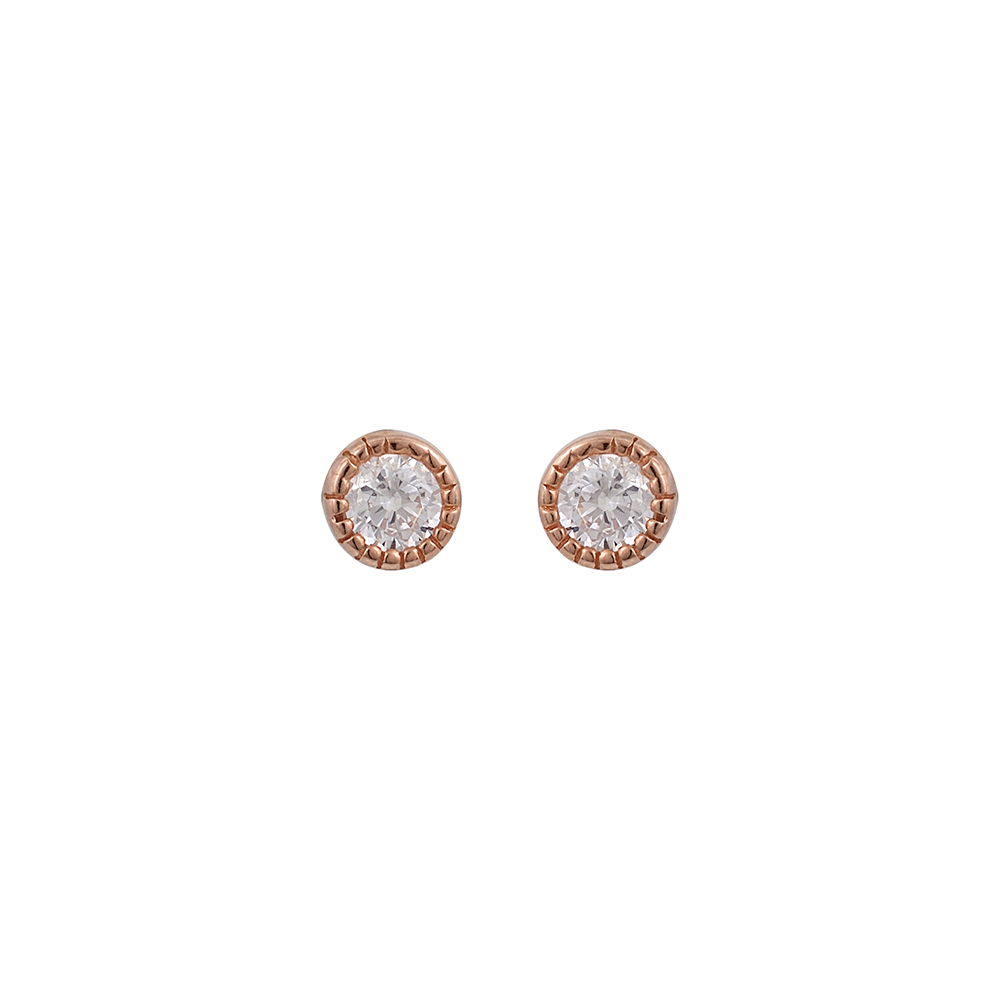 Earrings Single Stone in Silver 925