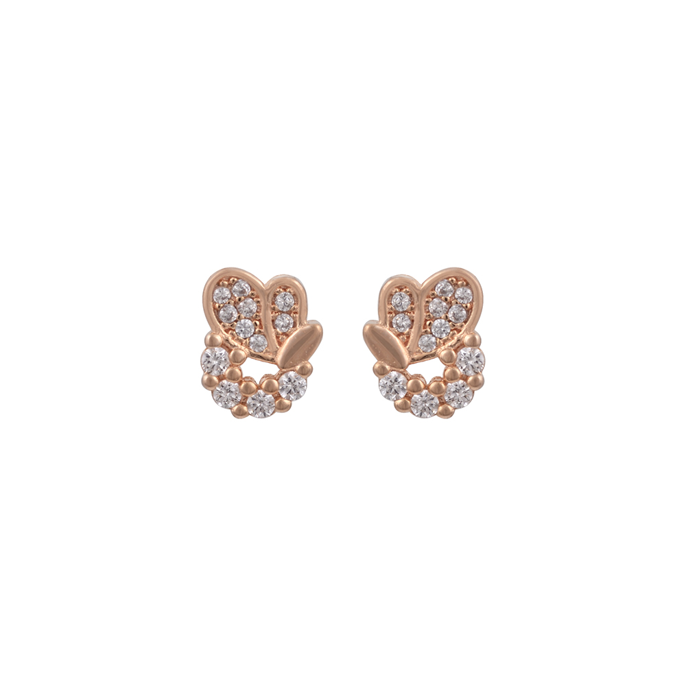 Stud Heart Earrings in Silver 925