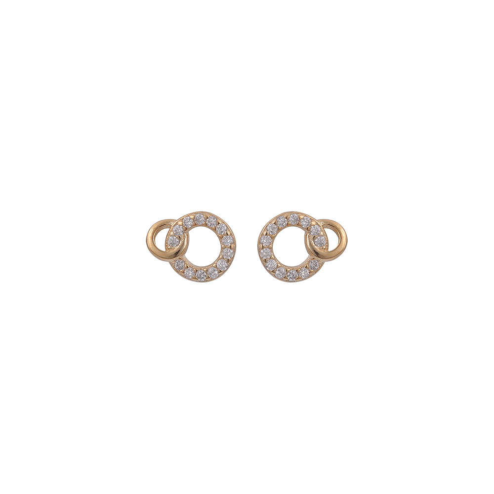 Stud Circle Earrings in Silver 925