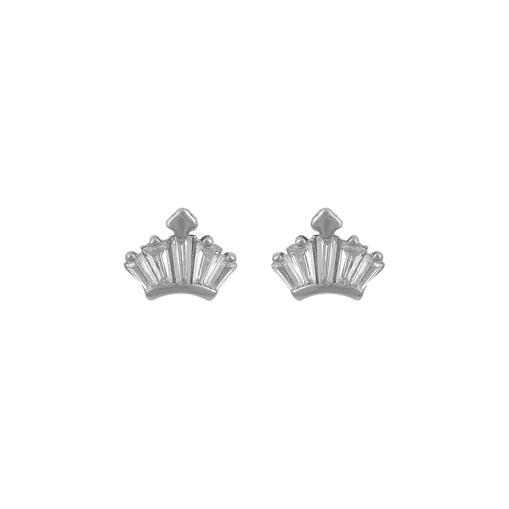 Earrings Crown in Silver 925