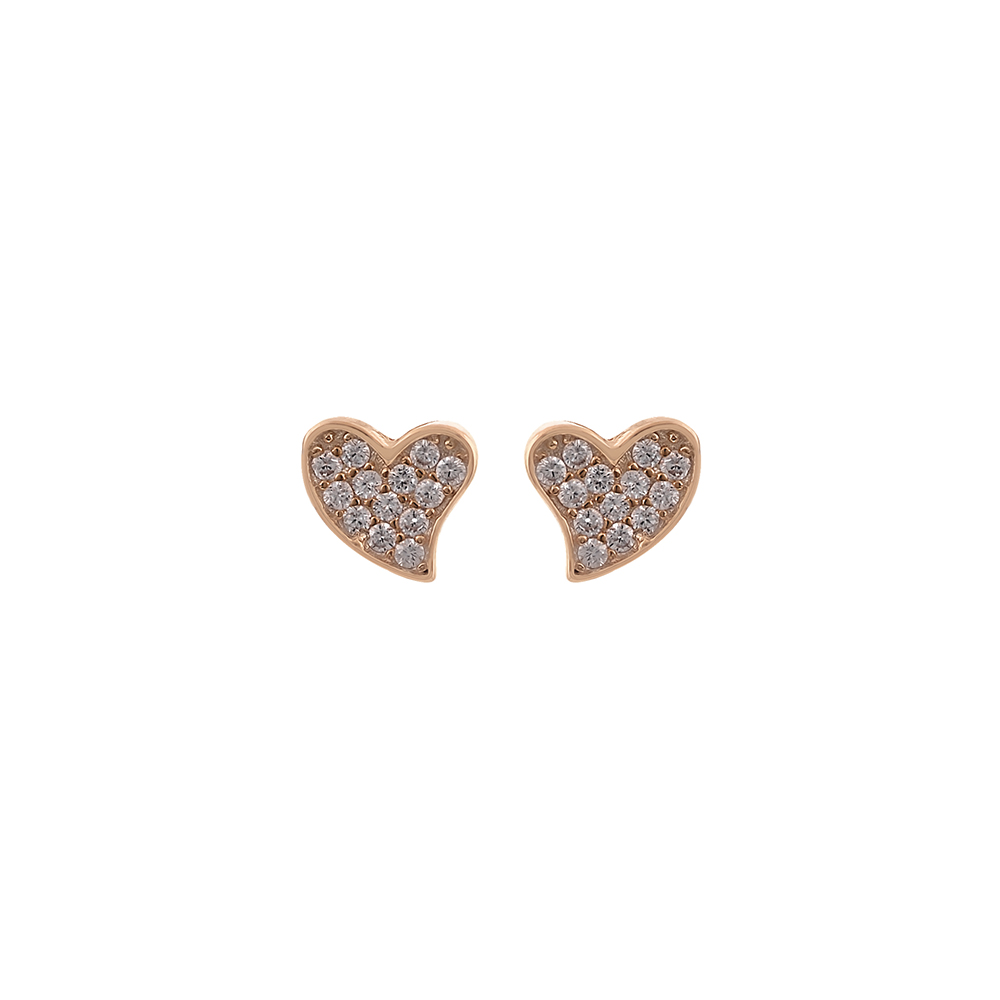 Earrings Heart in Silver 925