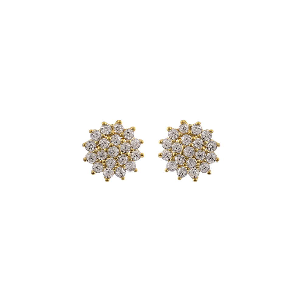 Stud Sun Earrings in Silver 925