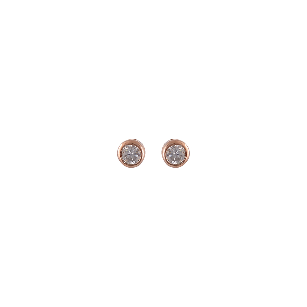 Σκουλαρίκια Μονόπετρο από Ασήμι 925
