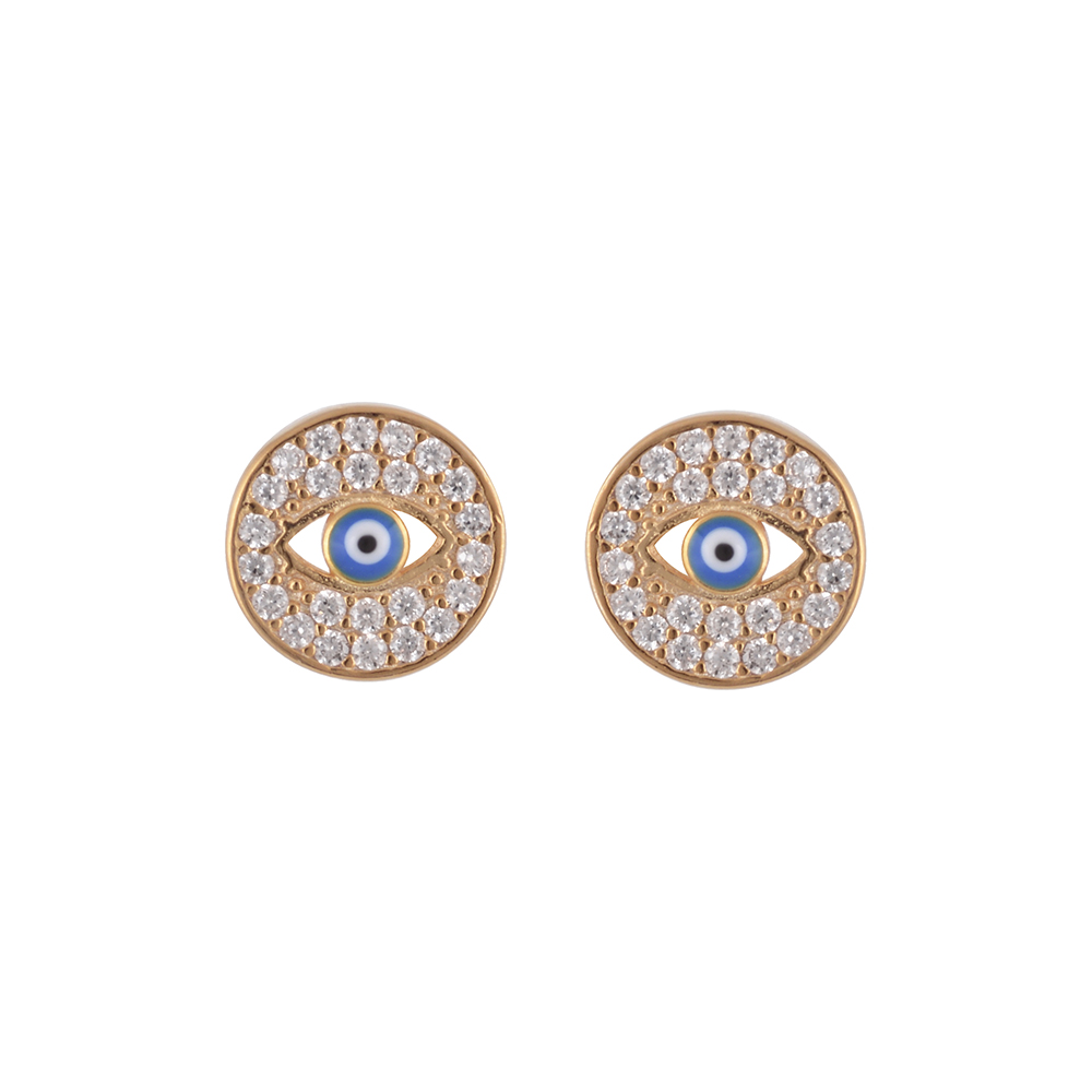Σκουλαρίκια Μάτι από Ασήμι 925