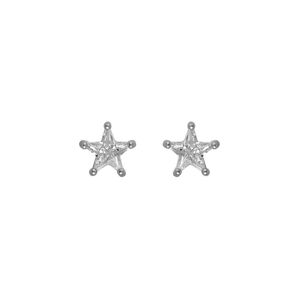 Stud Star Earrings in Silver 925