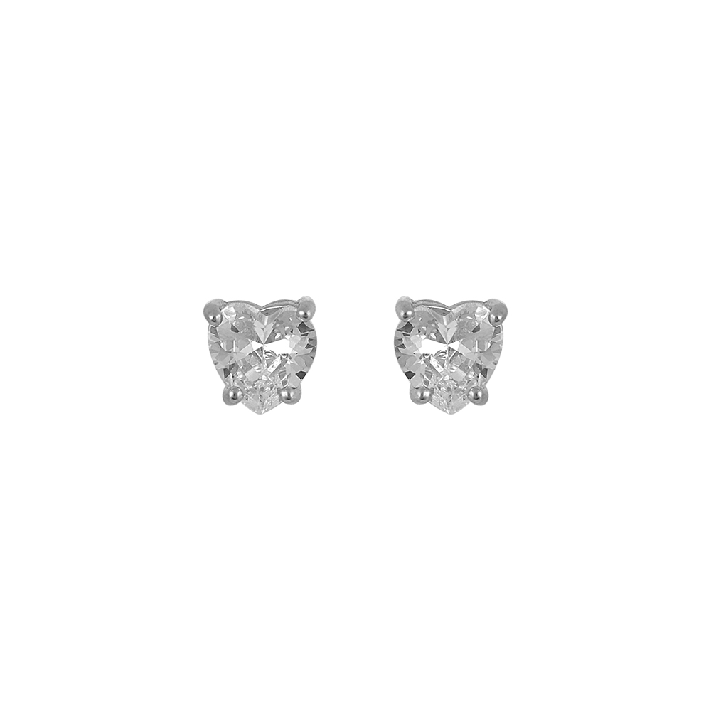 Earrings Heart in Silver 925