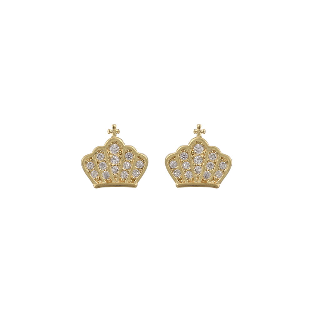 Earrings Crown in Silver 925