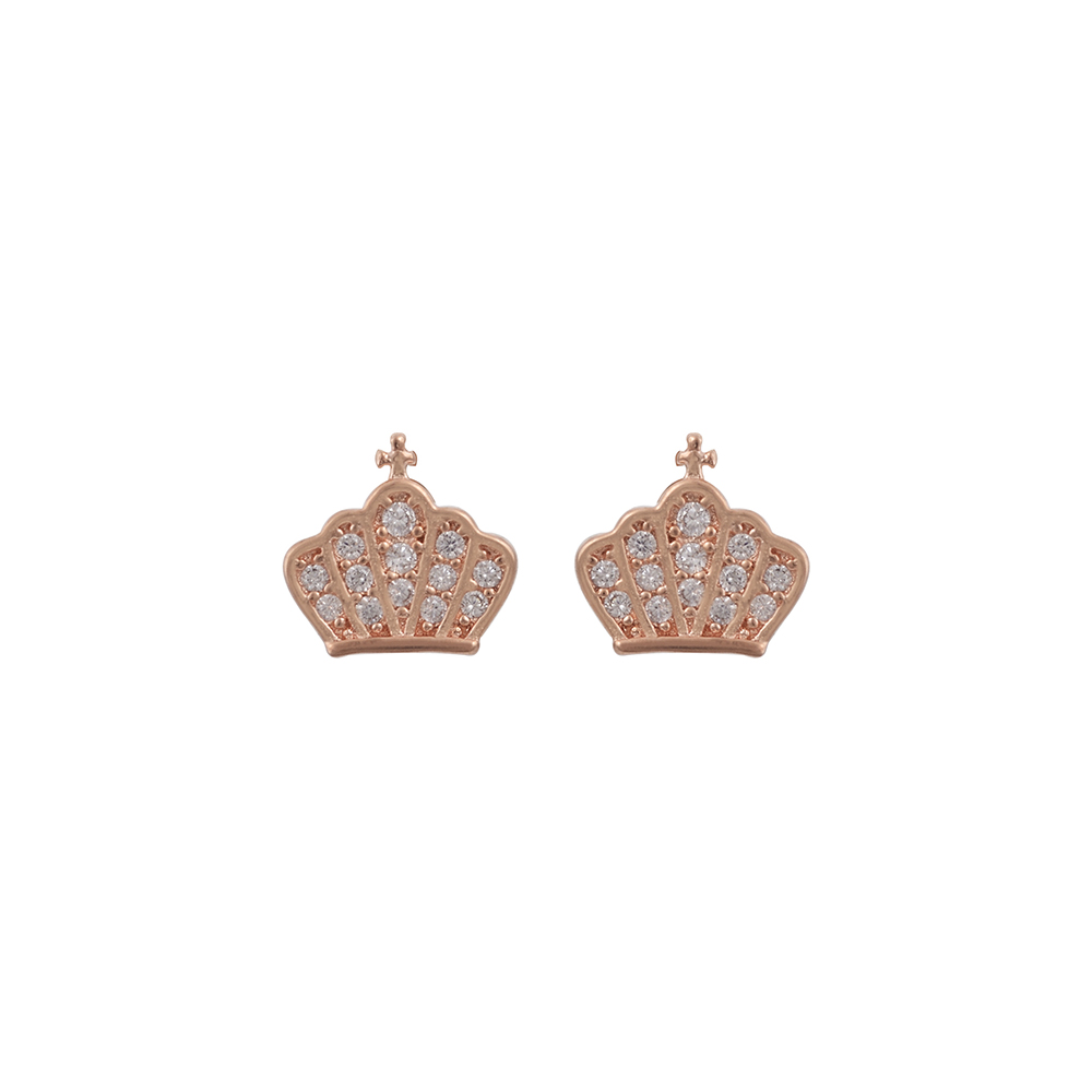 Earrings Crown in Silver 925