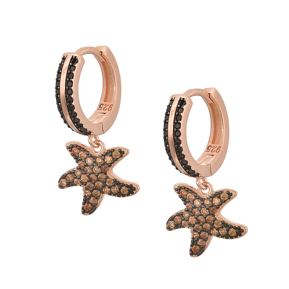 Huggie Starfish Earrings in Silver 925