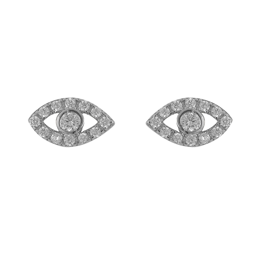 Σκουλαρίκια Μάτι από Ασήμι 925