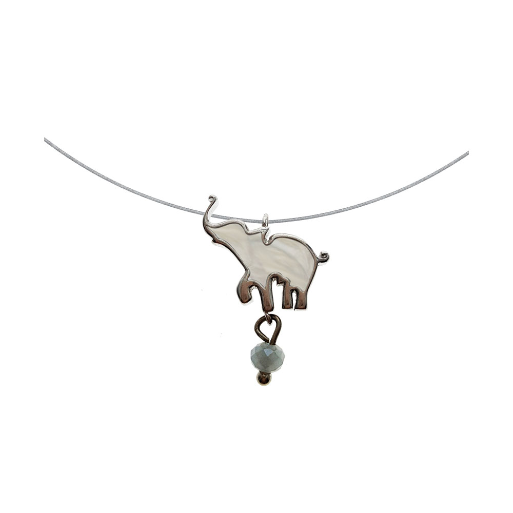 Elephant Necklace in Silver 925