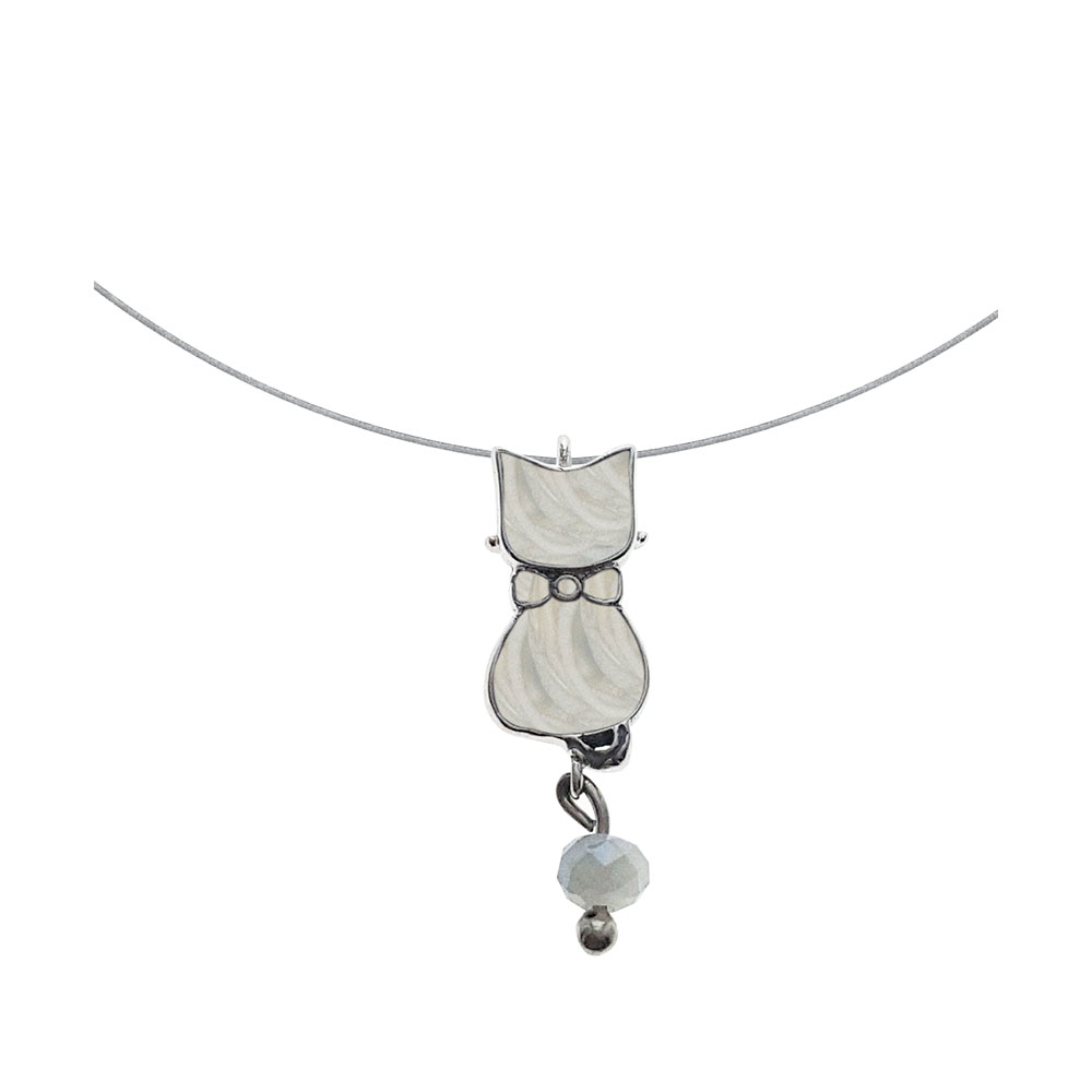 Cat Necklace in Silver 925