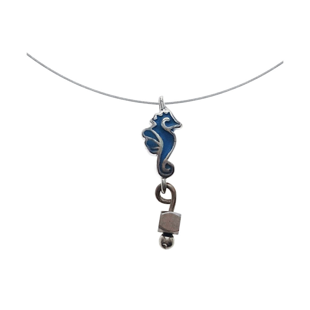 Seahorse Necklace in Silver 925