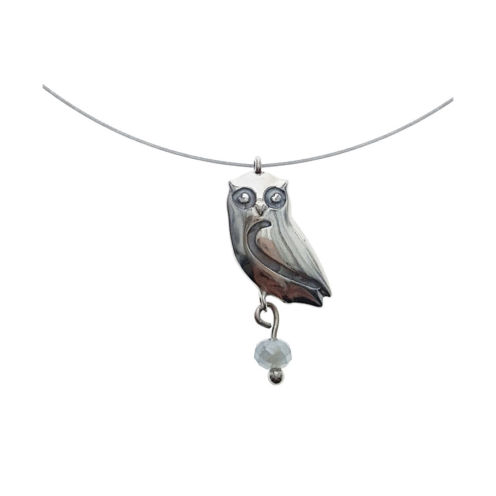 Owl Necklace in Silver 925