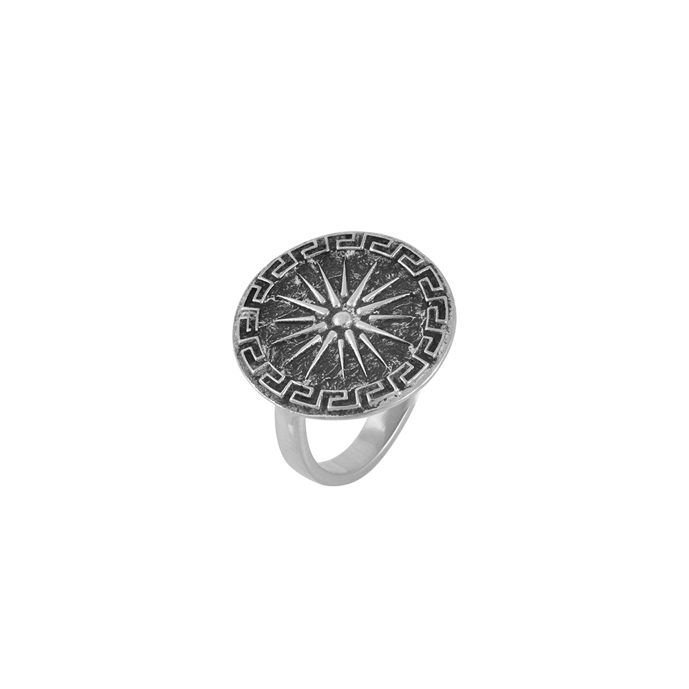 Δαχτυλίδι Ήλιος της Βεργίνας από Ασήμι 925