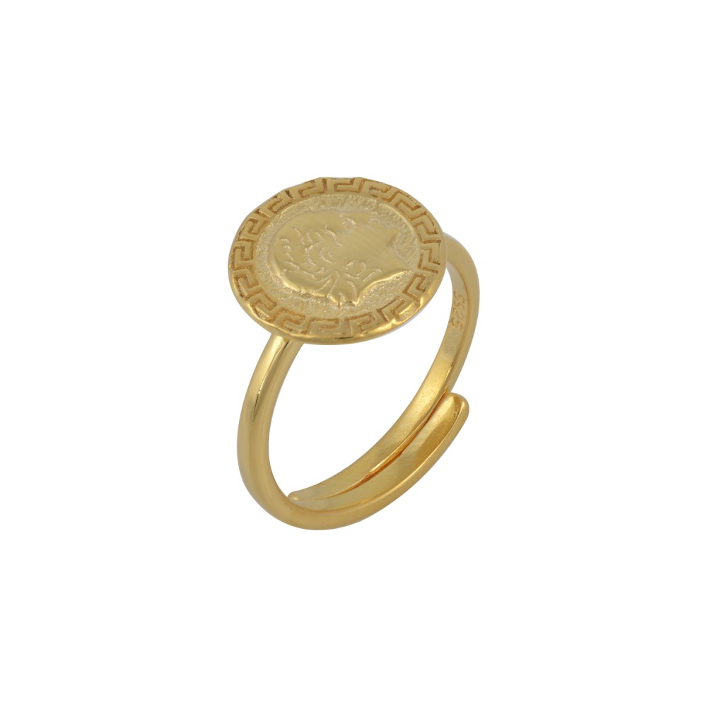 Δαχτυλίδι Μέγας Αλέξανδρος από Ασήμι 925