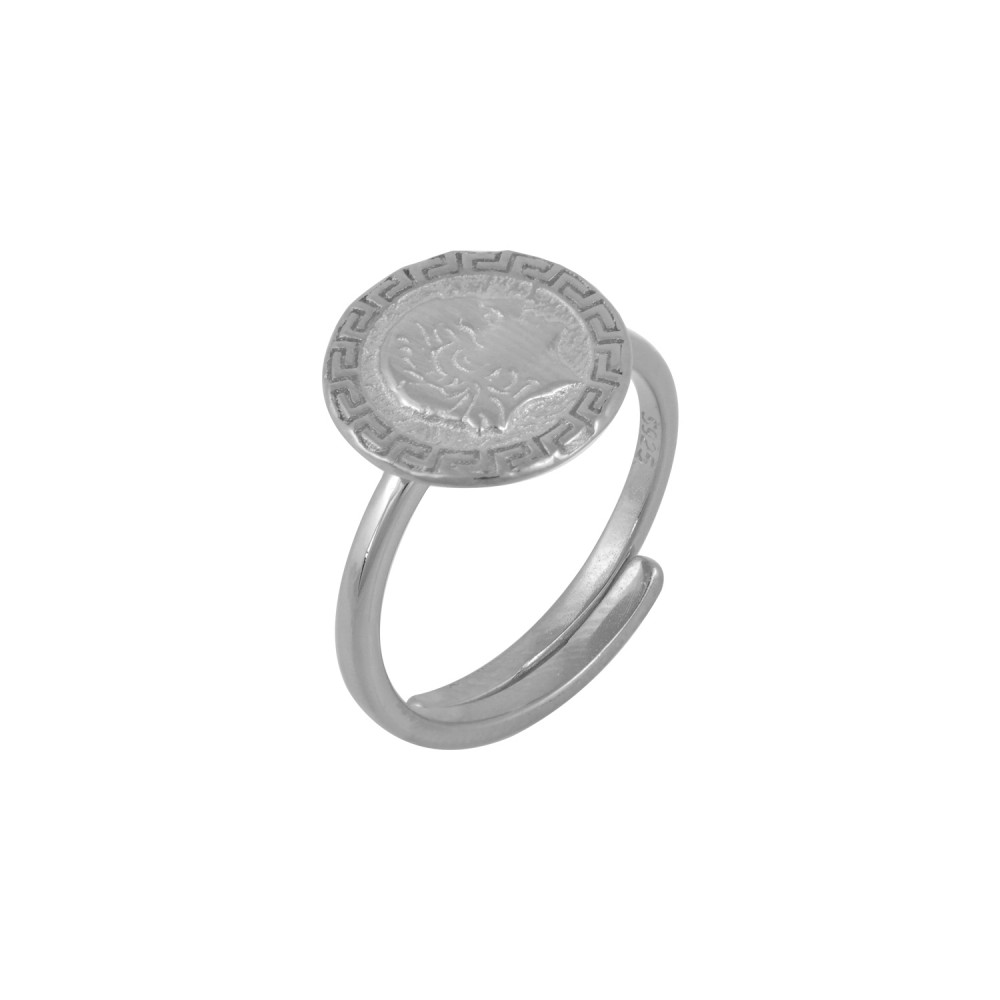 Δαχτυλίδι Μέγας Αλέξανδρος από Ασήμι 925