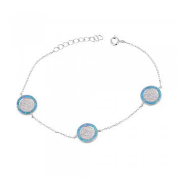 Bracelet Phaistos  Disk with Opal Stone in Silver 925