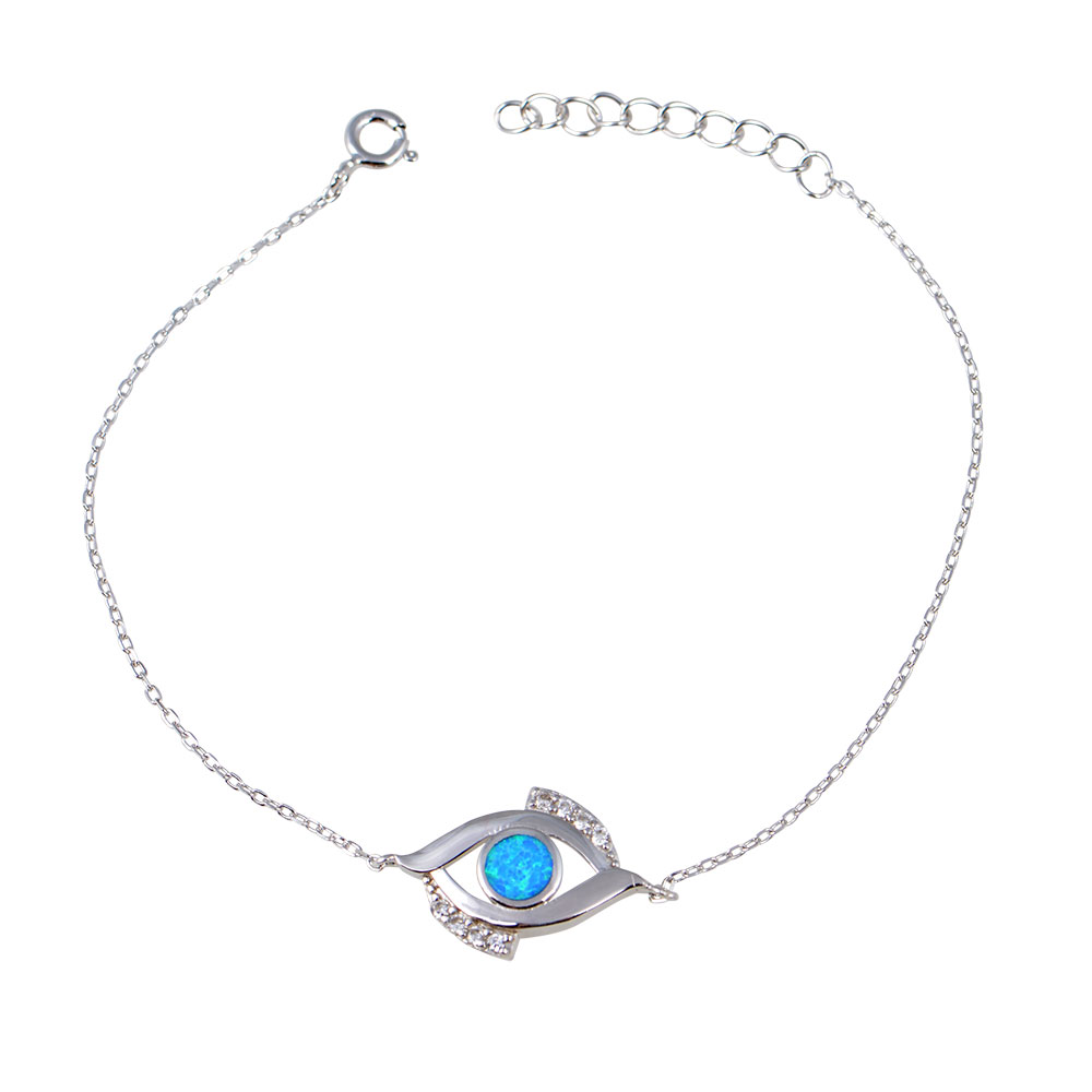Βραχιόλι Μάτι με Opal Πέτρα από Ασήμι 925