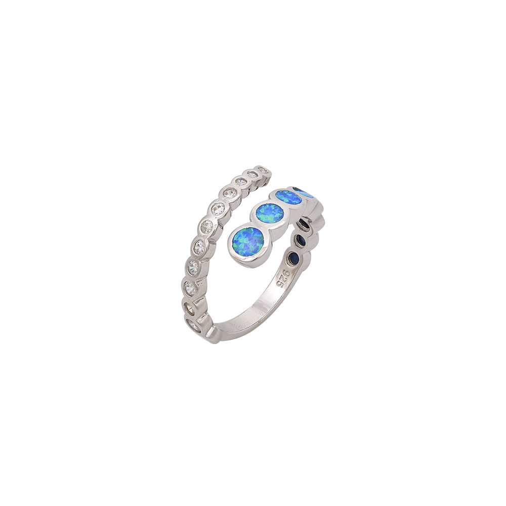 Δαχτυλίδι Wrap με Opal Πέτρα από Ασήμι 925