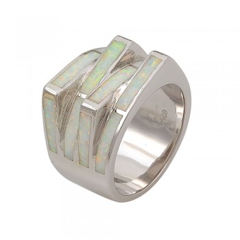 Chevalier Ring with Opal Stone in Silver 925