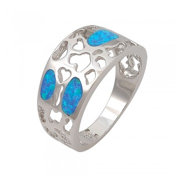 Δαχτυλίδι  με Opal Πέτρα από Ασήμι 925