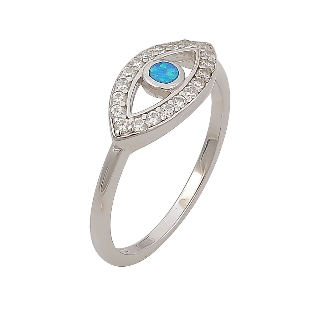 Ring Eye with Opal Stone in Silver 925