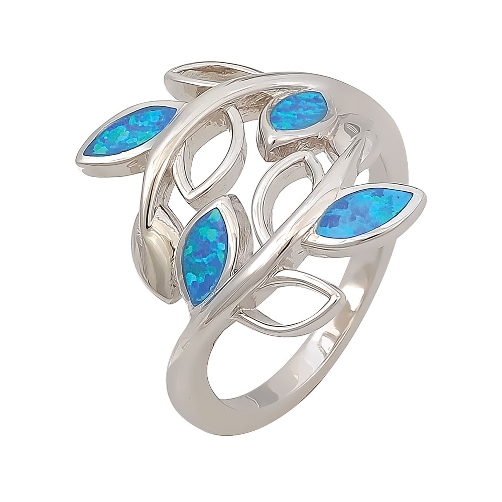 Chevalier Ring with Opal Stone in Silver 925