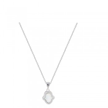 Necklace with Opal Stone in Silver 925